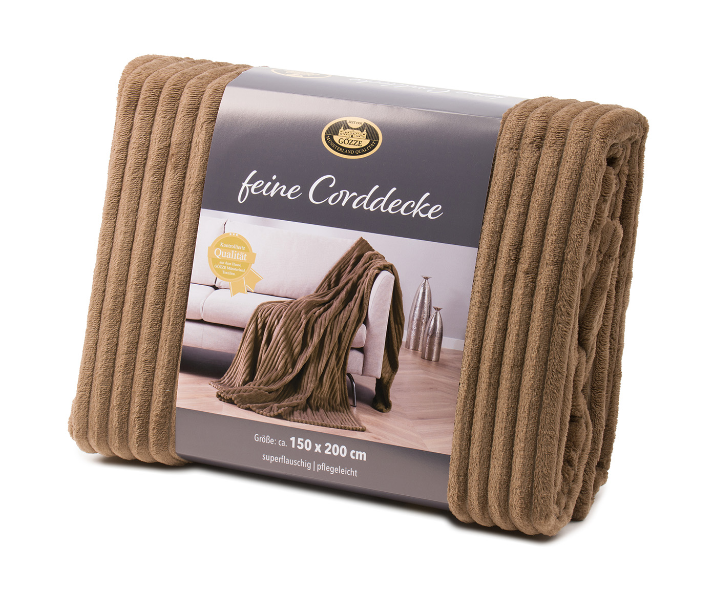 Blankets Light Cord Optik 150x200 taupe